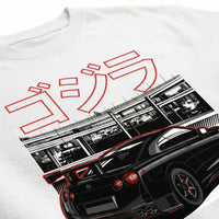 Godzilla GT-Roversized cotton t-shirt for men and women by BOMBAE STORE