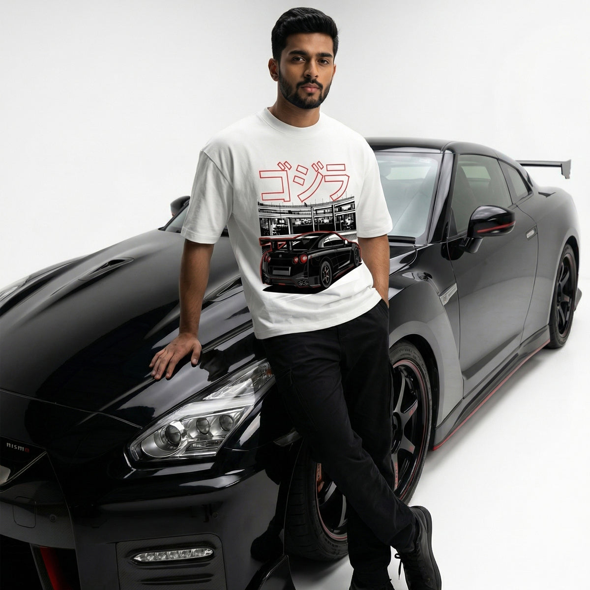 Godzilla GT-Roversized cotton t-shirt for men and women by BOMBAE STORE
