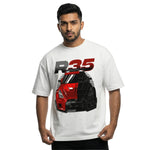 R35oversized cotton t-shirt for men and women by BOMBAE STORE