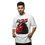 R35oversized cotton t-shirt for men and women by BOMBAE STORE