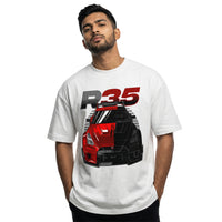 R35oversized cotton t-shirt for men and women by BOMBAE STORE