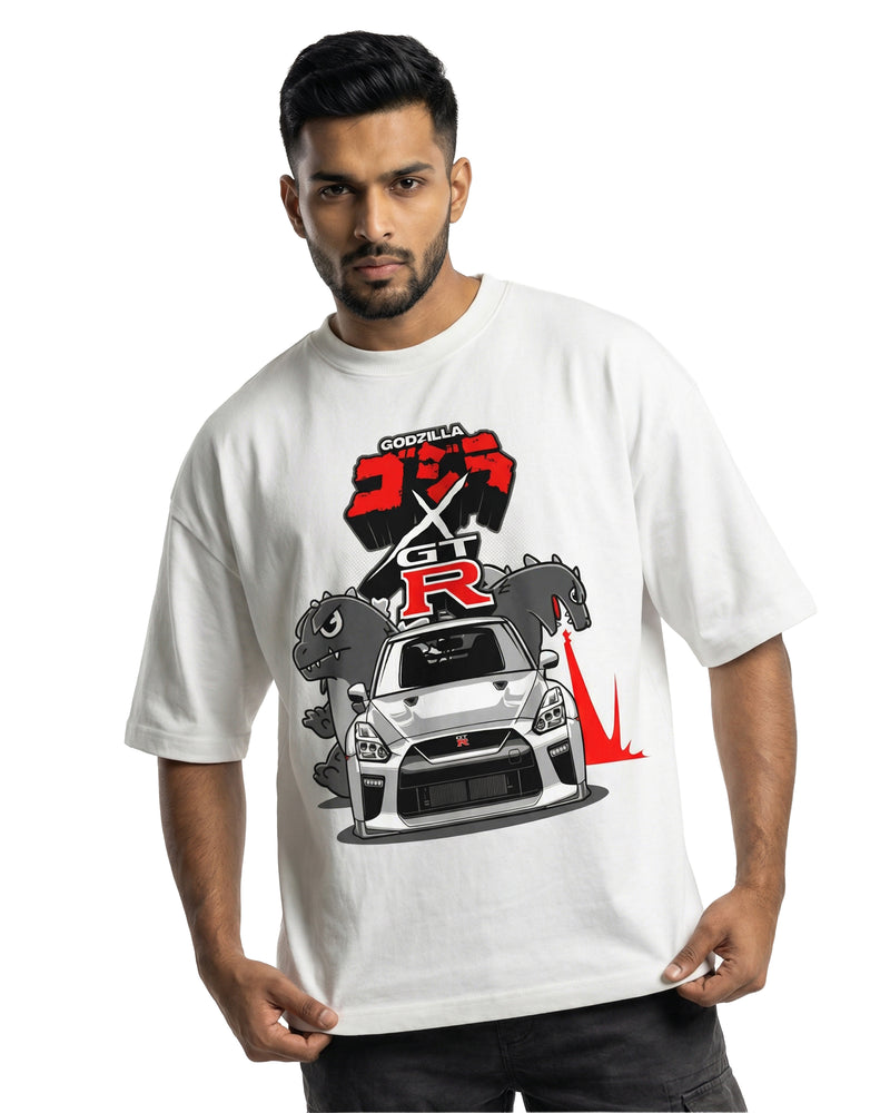 Godzilla GT-Roversized cotton t-shirt for men and women by BOMBAE STORE