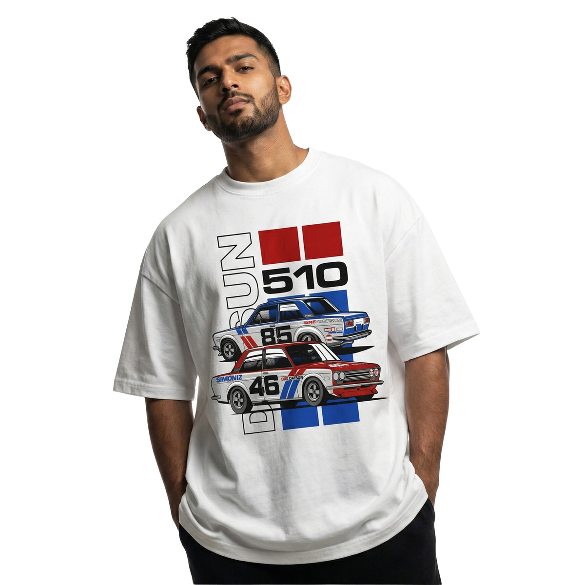 Datsun 510 Legendsoversized cotton t-shirt for men and women by BOMBAE STORE