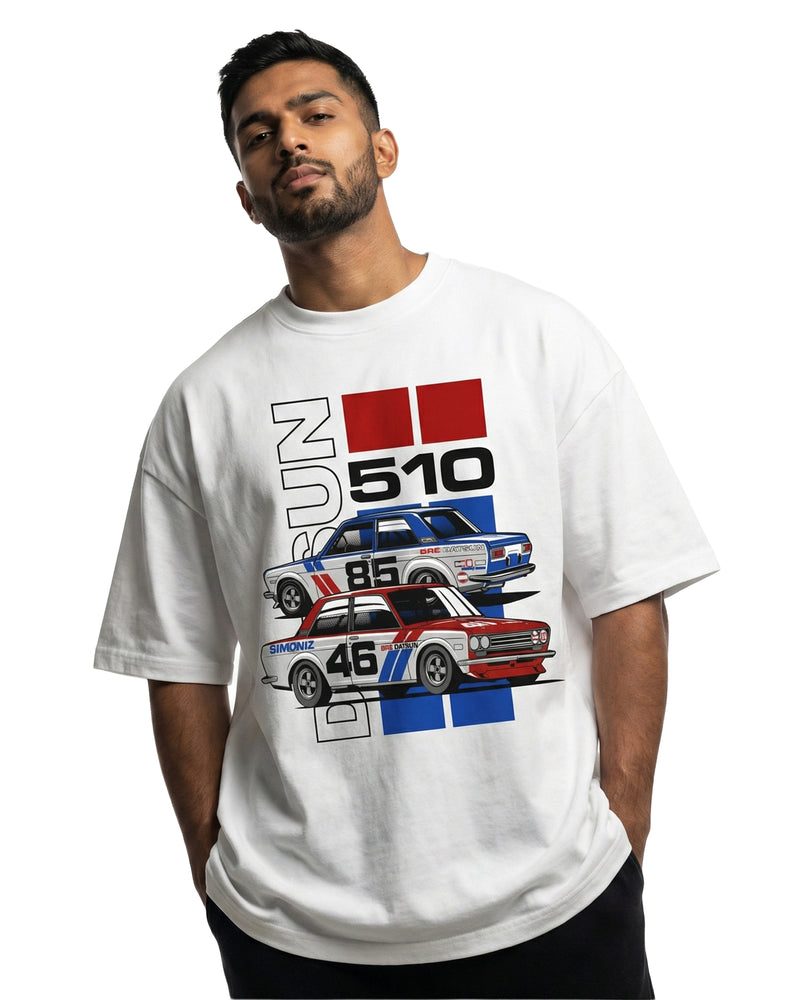 Datsun 510 Legendsoversized cotton t-shirt for men and women by BOMBAE STORE