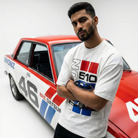 Datsun 510 Legendsoversized cotton t-shirt for men and women by BOMBAE STORE