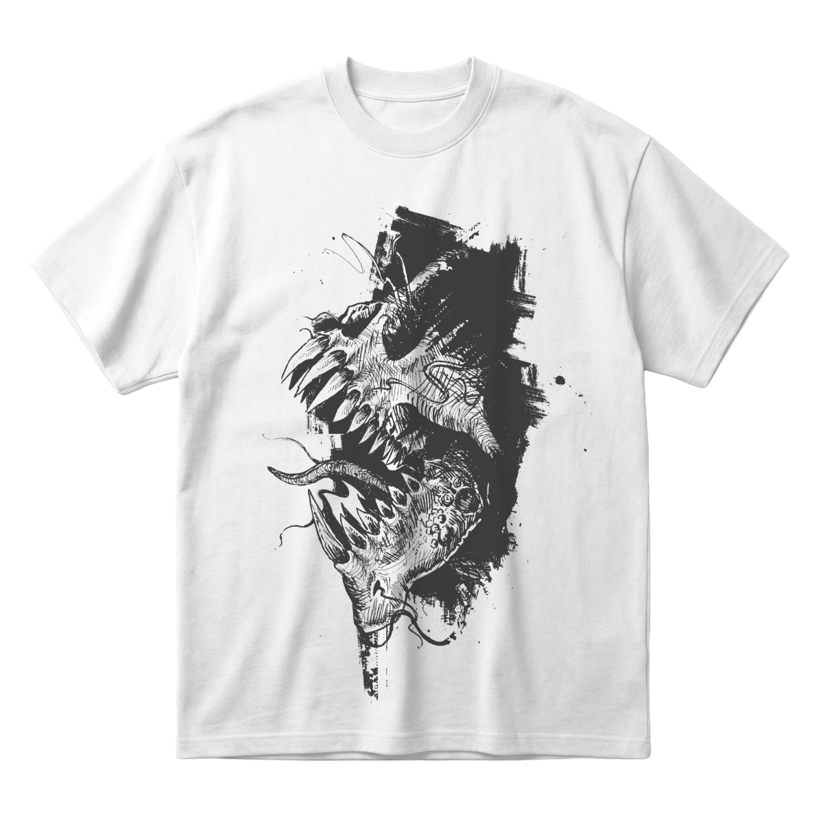 Abyss Beastoversized cotton t-shirt for men and women by BOMBAE STORE