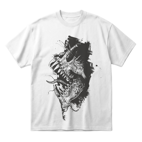 Abyss Beastoversized cotton t-shirt for men and women by BOMBAE STORE