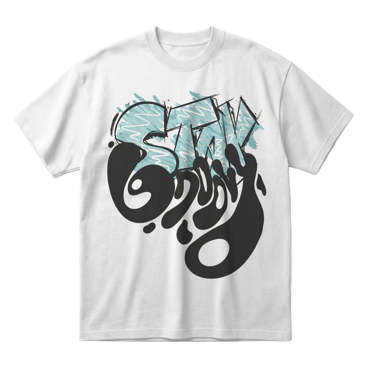 Stay Groovyoversized cotton t-shirt for men and women by BOMBAE STORE