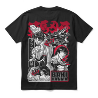Baki Hanmaoversized cotton t-shirt for men and women by BOMBAE STORE
